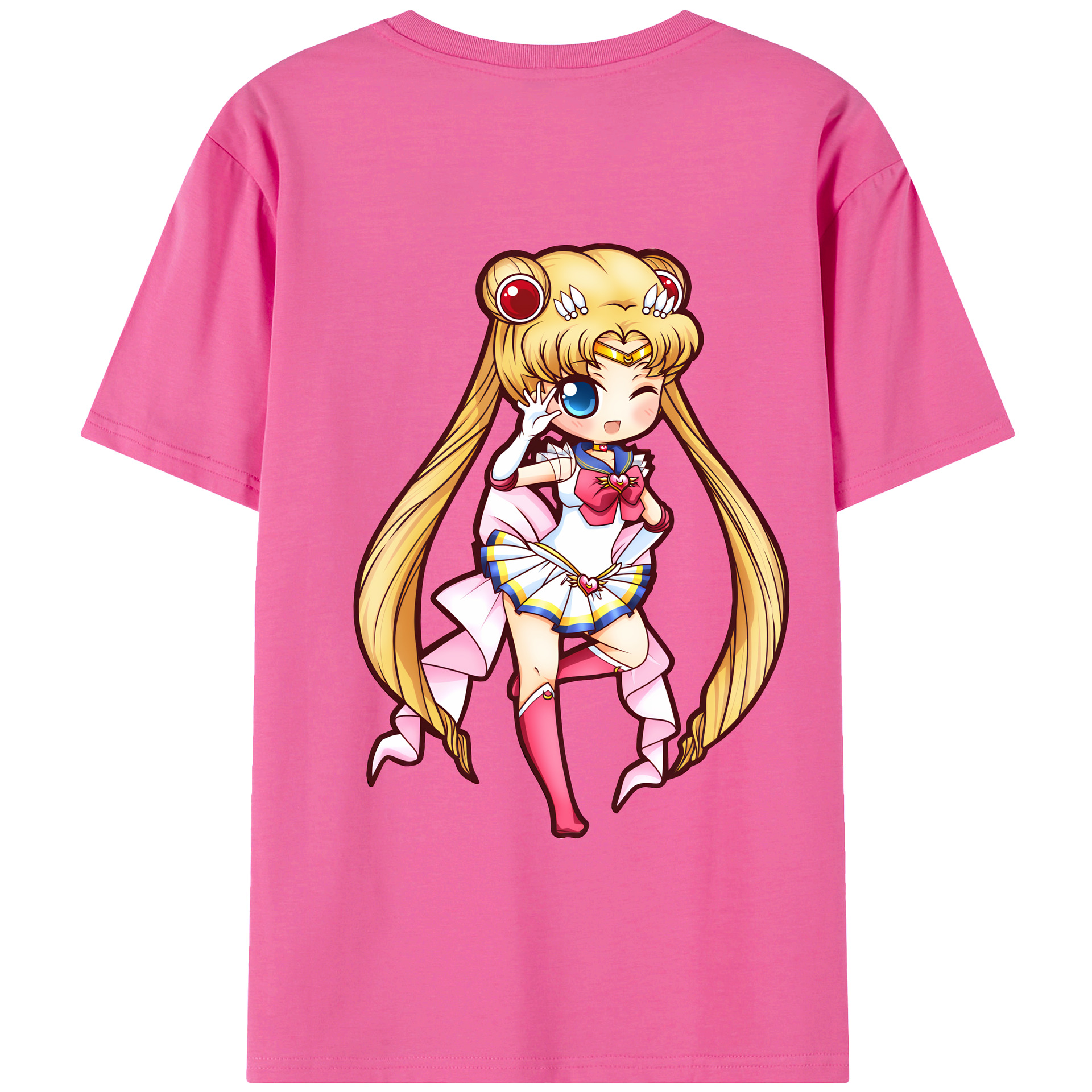（画像用） 美少女戦士セーラームーン 月野 うさぎ つきの うさぎ Sailor Moon Tsukino Usagi レディース半袖Tシャツ(バックプリント)